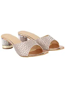 Shoetopia Women's Kitten Heel Sandal
