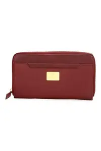 Van Heusen Women's Polyurethane Western Wallet (Maroon)