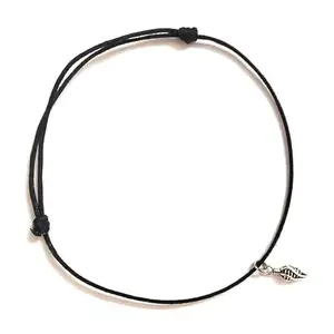 Crafts Sexy Women Black Anklet Threaded Anklet Ankle Bracelet Barefoot Sandal