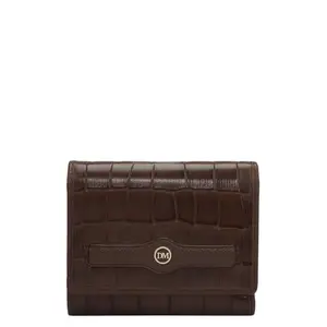 Da Milano Mini Leather Wallet for Women - Brown