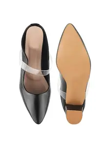 SilverArrow Women's Bold Steps Heel Sandal Black 6 UK