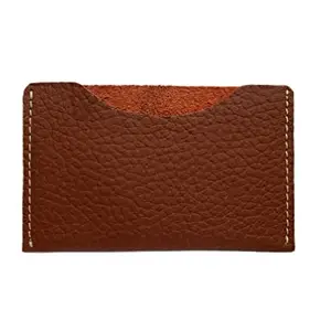 Genuine Leather Bi-Fold Card Holder Unisex : Colour : Cherry Red - Nomad Leather Co.