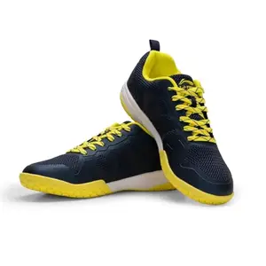 Li-Ning Ultra Max Non-Marking Cushion Badminton Shoe (Navy/Lime, 11UK)
