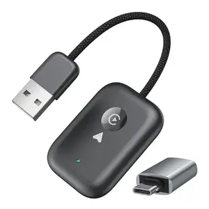 BHOMANI 2 in1 Wireless CarPlay Adapter Upgrade Wired CarPlay to Wireless, 2024 CarPlay Wireless Dongle Designed for CarPlay iPhone/Androd Plug/Apple and Play Seamless Fast Response Stable