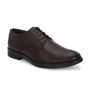 Centrino Lace-Up Men's Formal Shoe | Stylish with Soft Cushioned Insole | Sleek Lace-Up Design for Formal Look | Durable with Anti-Skid Sole | Ideal for Office Wear 9289-2 Brown