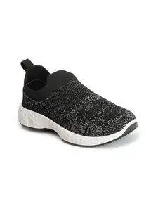 Carlton London Women Black Comfortable Slip On Snakeer with Heels, for for Casual, Walking & Daily Use (38)