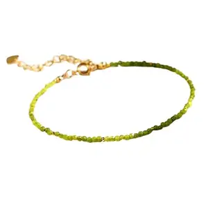 RRJEWELZ Canadian Nephrite Jade Bracelet for Men & Women – 2mm Round Faceted Multicolor Beads – 7 inch adjustable with Gold Plated Clasp – Healing, Fashion, Gift, Spiritual, Yoga|LCBR_RR_01752