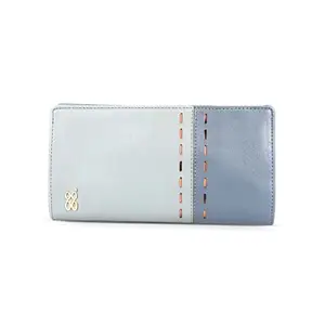 Baggit Women Blue Wallet Large Size | Ladies Stylish Purse Bag | Credit Card Money Holder