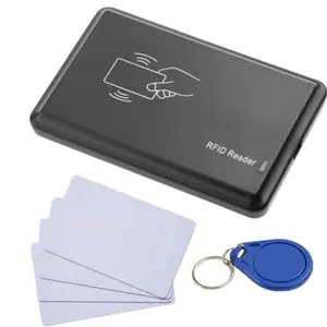 ROBOTICSSIGN 13.56MHz USB Proximity Sensor Smart RFID IC Card Reader with extra RFID card (5 Nos) and RFID IC Key Tag supported in All Windows Version/Android, S50/S70 Card