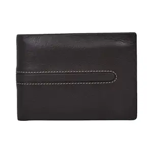 Leatherman Fashion LMN Genuine Leather Dark Brown Unisex Wallet(8 Card Slots)