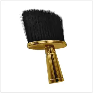 Hair Line Professional Hairdressing Cleaning Barber Neck Face Blow Dryer Hair Cut Duster Brush with Long Bushy Bristle for Hair Cutting Tool_Gold