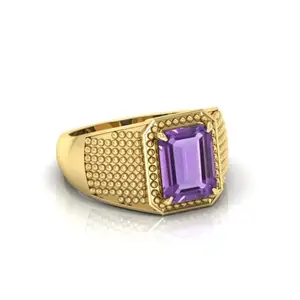 7.25 Ratti Katela (Amethyst) Original Stone Adjustable Ring For Men And Women With Lab Certified B7