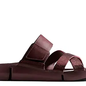 Clarks Women Burgundy Intrest Leather Fashion Sandals-3 UK (35.5 EU) (26143616)