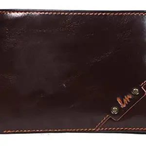 Leatherman Fashion LMN Men Brown Genuine Leather Wallet (7 Card Slots)