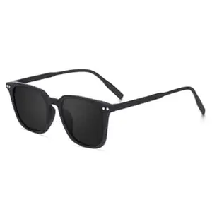 Legend Eyewear Unisex UV Protected Square Frame Sunglasses Trendy Rectangle Sun Glasses Designer Style Black Shades, M
