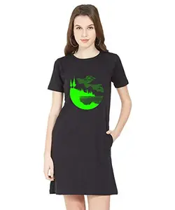 Stylish Cotton Blend Printed T-Shirt for Women | Casual Wear | Soft & Comfortable Fabric | Trendy Short Sleeve (Black_X-Large_Pack of 1)#2111