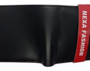 NEXA FASHION Black Genuine Leather Wallet