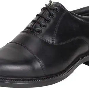 Vitoria Derby Shoes for Men | Shoes for Men with PU Sole | Comfortable & Lightweight |Durable & Trendy Design | Size : 10 | Color : Black,VTR_2TM_1008PlcBlk_10