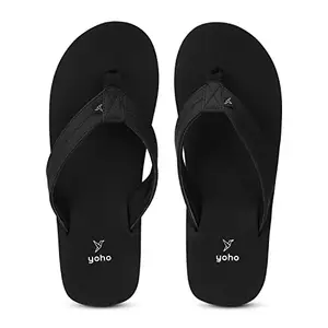 YOHO OAK's Big Size Slipper for Big Feet Mens | Doctor Ortho slippers | Soft comfortable and stylish flip flop slippers for men| Black | Size - 12