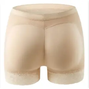 Lace Trim Padded Shorts for Smoother Look Design No shape30_M Beige