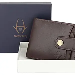 HideChief Brown Premium Genuine Leather Wallet(HCRW326_B)