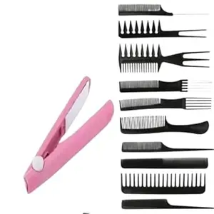 Hair Straightener and Comb Set For Women.