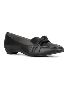 Inc.5 Womens Black Solid Pointed Toe Flat Ballerinas