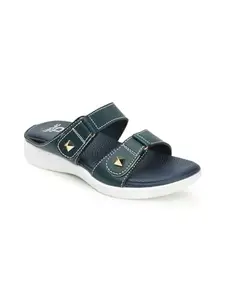 Carlton London Women Sandal,Navy Blue, UK-3