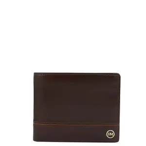 Da Milano RFID Protected Leather Wallet for Men with Card Slot - Brown