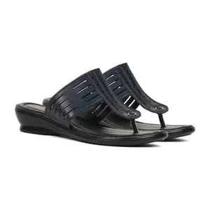 Bata Women Leo Laser Th. Black Slippers-4 (5719572)