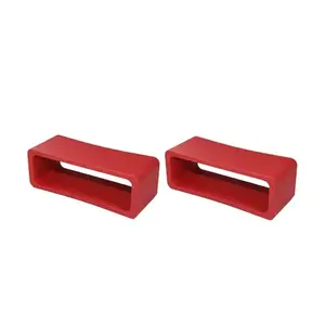 SBWC Red Loop Rubber Silicone Watch Band Strap Loops/Keepers Holder Retainer Loop Replacement (Red, Pack of 2, 18mm 20mm 22mm 24mm) (20mm)