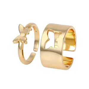 YouBella Jewellery Celebrity Inspired Combo of Rings for Girls and Women (Gold)