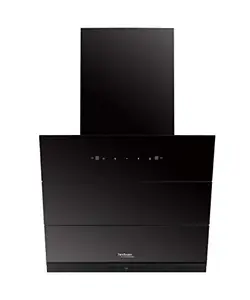 Hindware Smart Appliances Greta Autoclean Inclined glass chimney 60CM comes with fully Touch control, motion sensor chimney (1350 m³/hr Black)