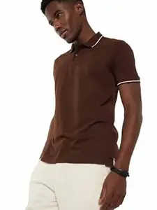 Max Men's Polycotton Half Sleeves Regular Fit Solid Polo T-Shirt