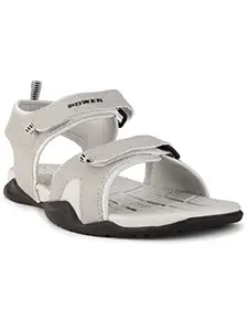 Bata Power Mens Terra Sports Sandals, Grey