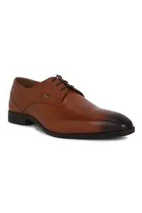 Louis Philippe Men Formal Brown PU Derby, 9 UK