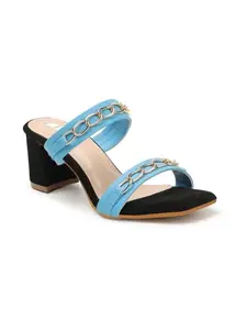 ELLE Women Fashion Sandal,Sky Blue,UK-7