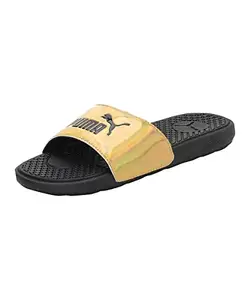 Puma Womens Cool Cat Distressed Wns Team Gold-Black Slide - 5 UK (38672202)