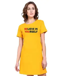 Stylish Cotton Blend Printed T-Shirt for Women | Casual Wear | Soft & Comfortable Fabric | Trendy Short Sleeve (Yellow_X-Large_Pack of 1)#4289