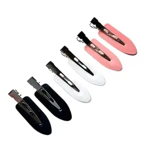Hair Clips for Styling, Acrylic Resin Flat Clip, No Crease Curl Small Pin, Bang Seamless Hair Barrette Tool for Makeup-Hairstyle Accessories for Women Girls, Leopard White Black (Model 18)