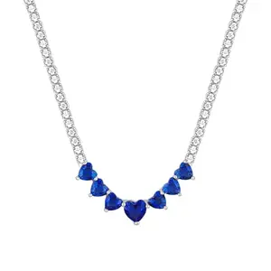 GIVA 925 Silver Blue Heart Necklace| Pendant to Gift Women & Girls | With Certificate of Authenticity and 925 Stamp | 6 Months Warranty*
