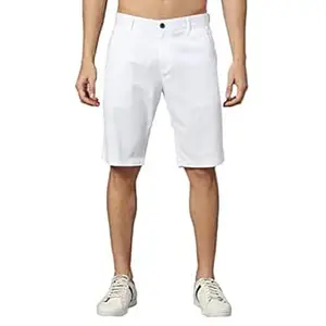 Thomas Scott Men's | 100% Cotton | Solid | Above Knee | Button Closure | Chino | Casual Shorts for Men