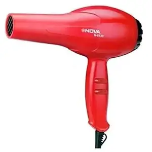 PORCHEX Hair Dryer Black color Hair Dryer for Men and Women 1500 Watt Hair Dryer 2 Speed 3 Heat Settings Cool Button with AC Motor Concentrator Nozzle and Removable Filter (Red)