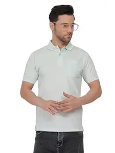 Tide & Sail Mens Stylish Polo T Shirts for Men Plain Polo T Shirt Man Solid Casual T Shirt with Comfortable Fit for All-Day Wear