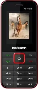 Karbonn K9YUVA | 4.5CM (1.8) Bright Screen | 2500mAh Battery | Expandable up to 32GB,| Auto Call Recorder | Mobile Tracker | Bluetooth | Torch | Black Red price in India.