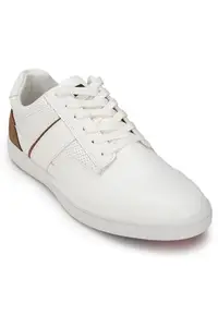 Louis Philippe Men White Lace Up Shoes