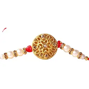 Floweraura One Designer Fashionable Rakhi Gift's For Brother's RakshaBandhan With Roli (Design 6)
