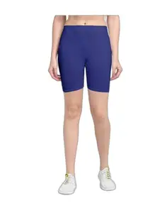 Apraa & Parma Sports Solid Women Blue Regular Shorts ()_APS-SBT-01 Navy- 3XL- 1
