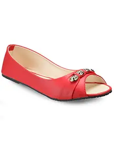 Tryfeet Latest Collection, Comfortable & Fashionable Red Bellies for Women's and Girl's