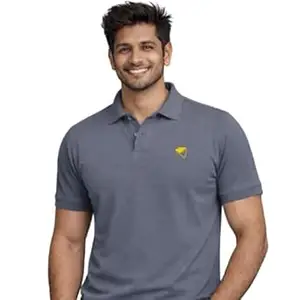 MEMAT Men's Cotton Rich Solid Polo Tshirt, Collar Tshirts, Half Sleeves, Plain-Regular Fit, 240GSM, for Casual, Office